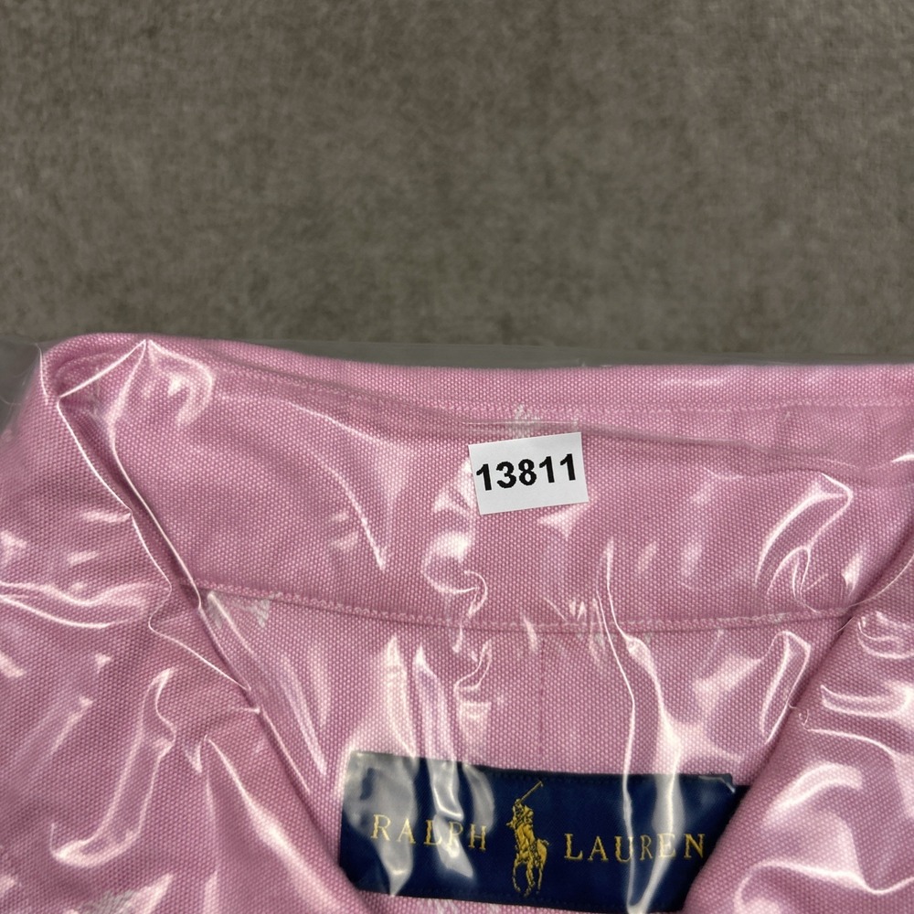 Ralph Lauren Shirt Mens 2XL Pink Short Sleeve Button Down AOP Palm Trees Oxford - Picture 13 of 13